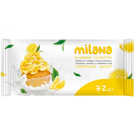 Влажные салфетки Milana Лимонный десерт 72шт 98336