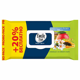 Влажные салфетки Emily Style королевский десерт 120 шт 98348