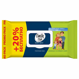 Влажные салфетки Emily Style для всей семьи 120 шт 98360