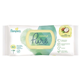 Влажные салфетки Pampers Pure Protection кокос 42 шт 98368