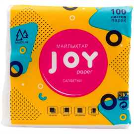 Салфетки бумажные Joy 100 шт 98372