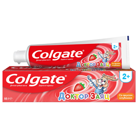 Зубная паста Colgate Доктор Заяц 2+ со вкусом клубники 50 мл 98558