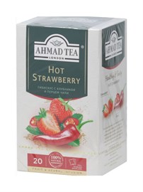 Чай черный Ahmad Tea гибискус с клубникой и перцем чили  20 пакетиков 98718